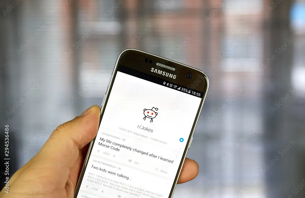 A subreddit shown on a phone