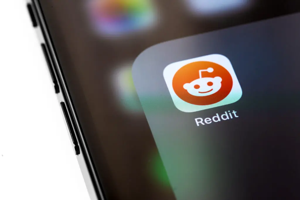 Reddit's icon on a screen