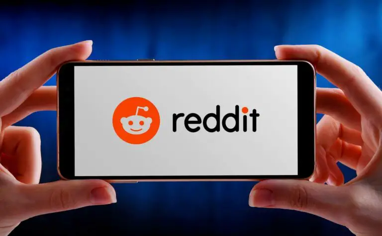 Person holding a phone with an open Reddit app